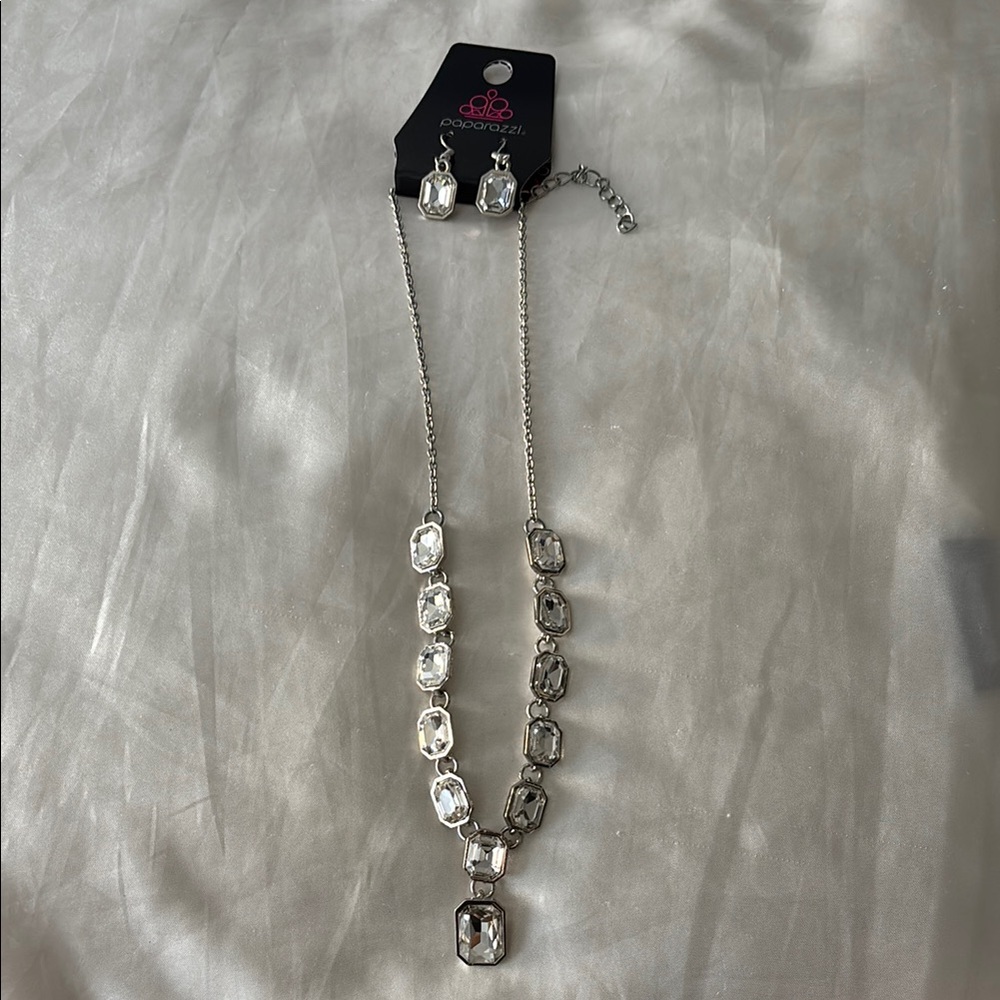 Paparazzi Silver Necklace Collection with Crystal Beads